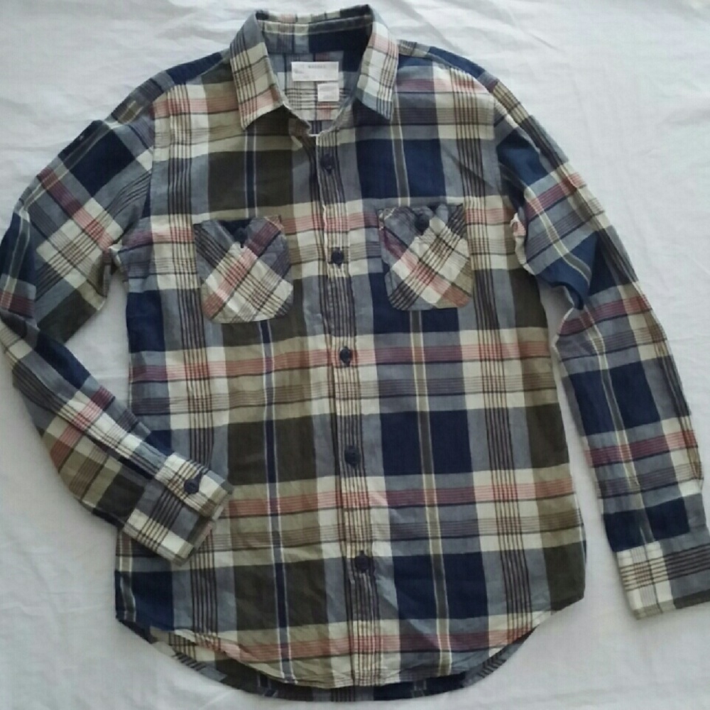 J.CREW Boys Long Sleeve MADRAS Shirt CREWCUTS